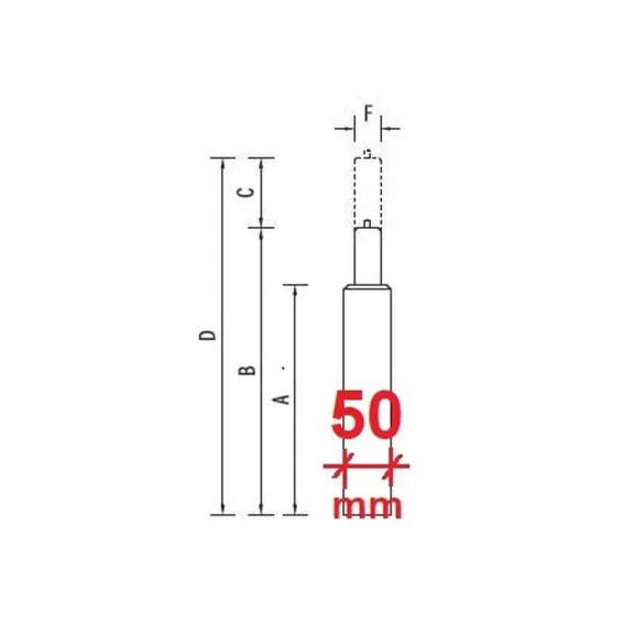 Gázlift forgószékhez 110 kg-os teherbírással