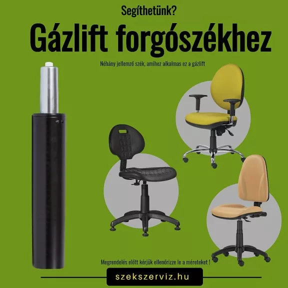 Gázlift forgószékhez 110 kg-os teherbírással