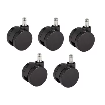   Design irodaszék görgő 5 db-os szettben, 60 mm magassággal, 11 mm-es csapátmérővel