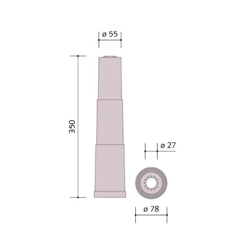 Fehér színű gázlift burkolat forgószékhez és fotelhez