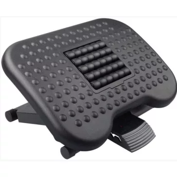   Ergonómikus állítható dőlésszögű és magasságú lábtámasz masszázsgörgőkkel