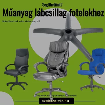 Műanyag fotel lábcsillag 110 kg-os teherbírással, 11-es csaphellyel