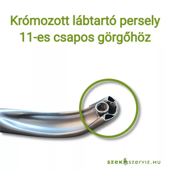 Krómozott fém lábcsillag forgószékhez 11 mm-es csaphellyel, 120 kg-os teherbírással