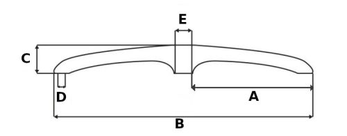 Lábcsillag, csillagláb fémből, 135 kg-os teherbírással, 11 mm-es csaphellyel