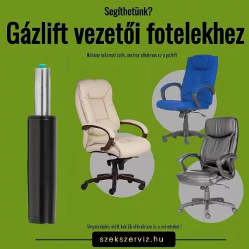   Krómozott vezetői fotel gázlift, gázteleszkóp 110 kg-os teherbírással