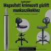 Magasított krómozott gázlift, gázteleszkóp munkaszékekhez, 110 kg teherbírással