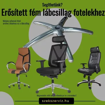 Erősített alumínium lábcsillag 150 kg-os teherbírással, 11-es csaphellyel